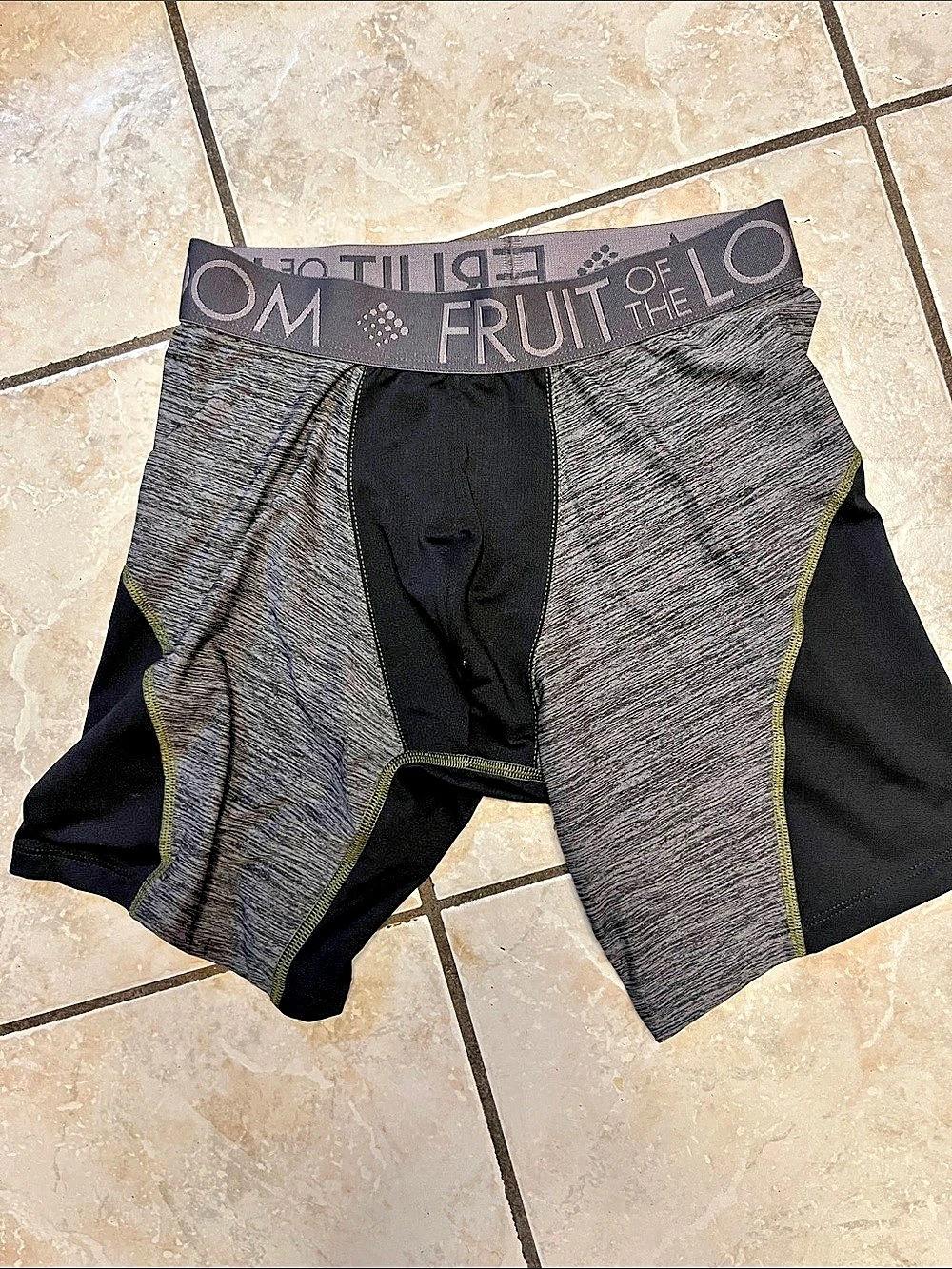 Fruit of the Loom Men'Small Breathable Performance Boxer Briefs Black & Gray NWO
